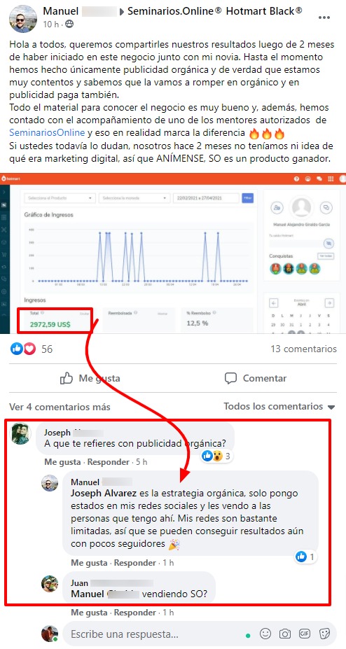 Testimonio Manuel - Venta Organica